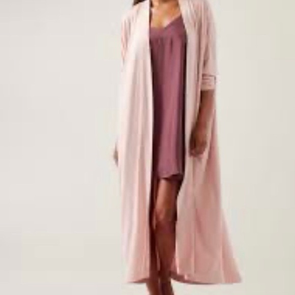 Athleta intimates Modal robe pink long duster size S - Picture 1 of 11